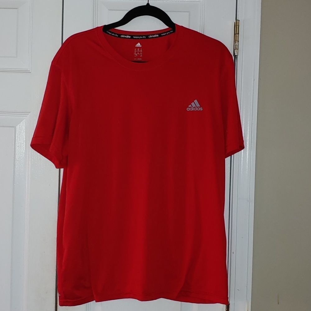 Adidas Red Climalite short sleeve shirt Sz XL NWOT